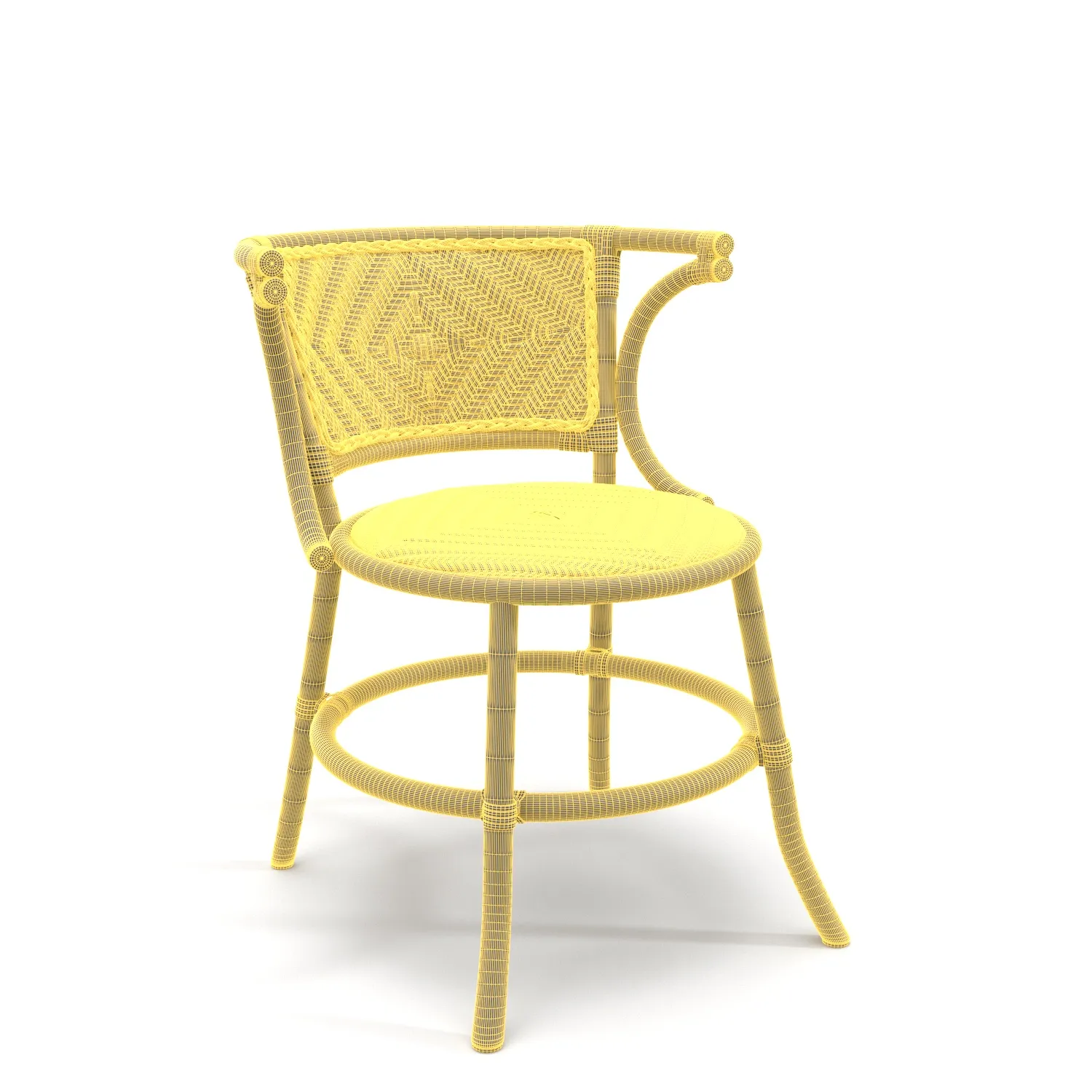 Haskett 2 Person Oval Outdoor Dining chair PBR 3D Model_07